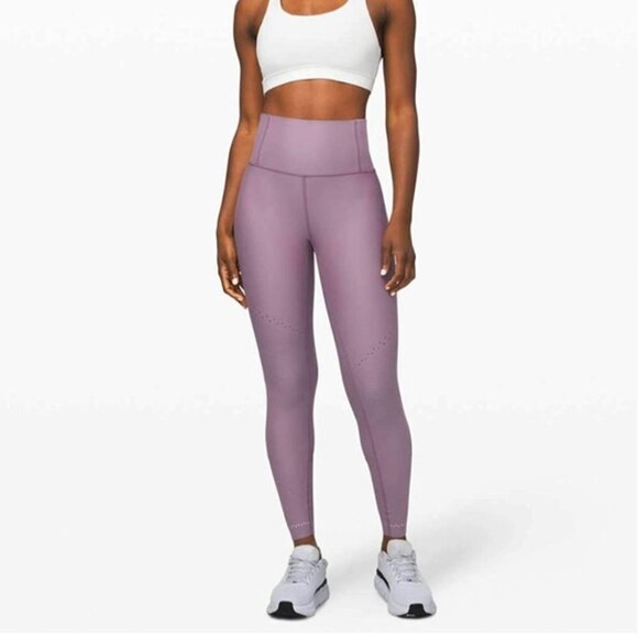 Lululemon Zoned In Tight Dusty Purple High Waist Compression Leggings - Picture 1 of 6
